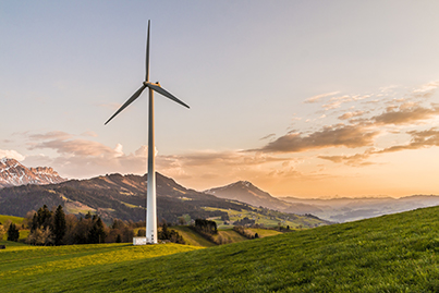 modern windmill in the countryside